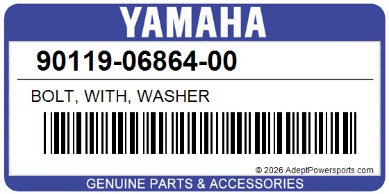Yamaha 90119-06864-00 Bolt, With, Washer