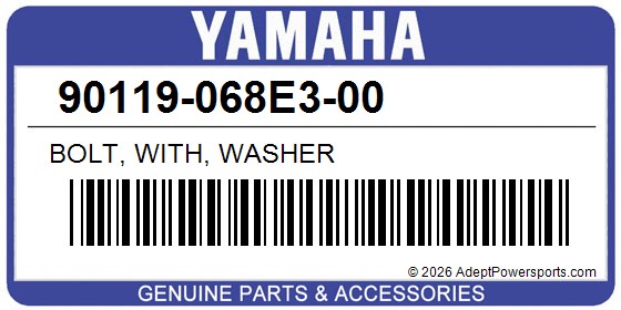 Yamaha 90119-068E3-00 Bolt, With, Washer