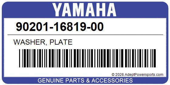 Yamaha 90201-16819-00 Washer, Plate