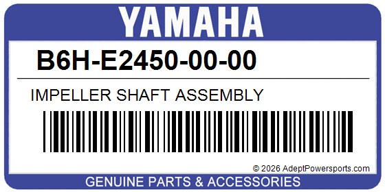 Yamaha B6H-E2450-00-00 Impeller Shaft Assembly