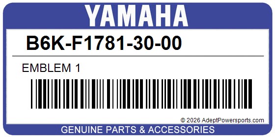 Yamaha B6K-F1781-30-00 Emblem 1