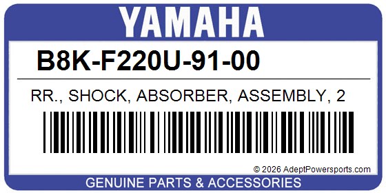 Yamaha B8K-F220U-91-00 Rr., Shock, Absorber, Assembly, 2