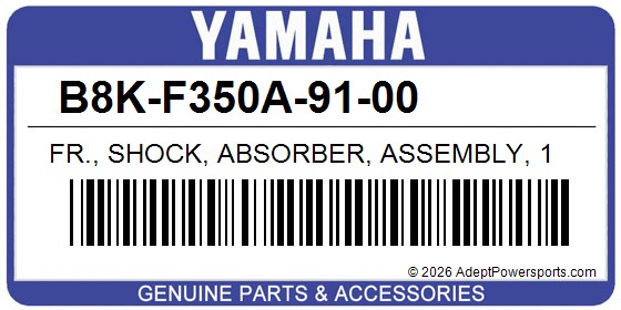 Yamaha B8K-F350A-91-00 Fr., Shock, Absorber, Assembly, 1