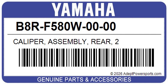 Yamaha B8R-F580W-00-00 Caliper, Assembly, Rear, 2