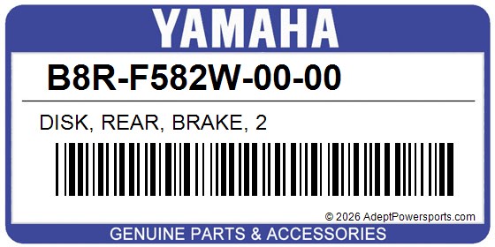 Yamaha B8R-F582W-00-00 Disk, Rear, Brake, 2