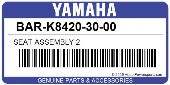 Yamaha BAR-K8420-30-00 Seat Assembly 2