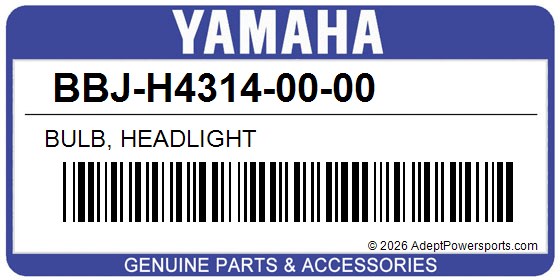 Yamaha BBJ-H4314-00-00 Bulb, Headlight