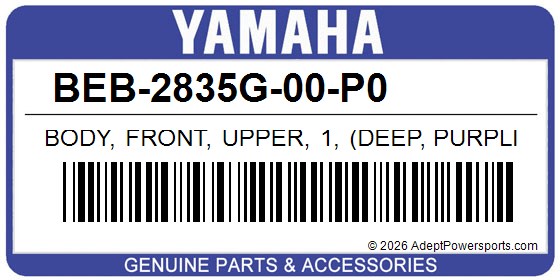 Yamaha BEB-2835G-00-P0 Body, Front, Upper, 1, (Deep, Purplish, Blue, Metallic, C)