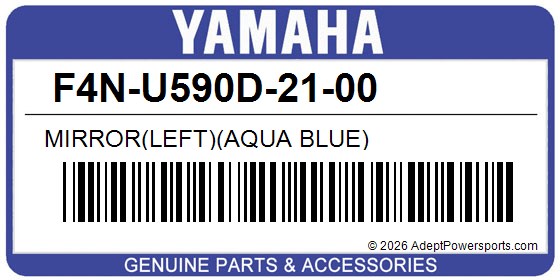 Yamaha F4N-U590D-21-00 Mirror(Left)(Aqua Blue)