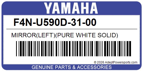 Yamaha F4N-U590D-31-00 Mirror(Left)(Pure White Solid)