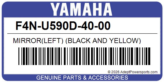 Yamaha F4N-U590D-40-00 Mirror(Left) (Black And Yellow)