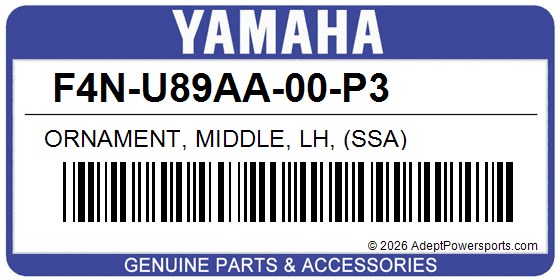 Yamaha F4N-U89AA-00-P3 Ornament, Middle, Lh, (Ssa)