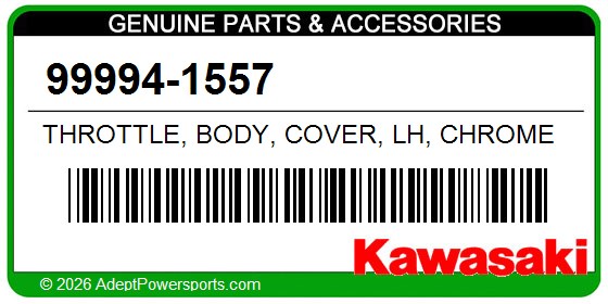 Kawasaki 99994-1557 Throttle, Body, Cover, Lh, Chrome