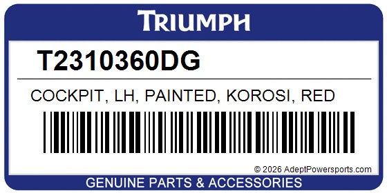 Triumph T2310360DG Cockpit, Lh, Painted, Korosi, Red
