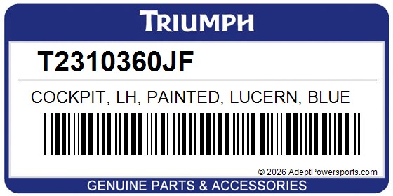 Triumph T2310360JF Cockpit, Lh, Painted, Lucern, Blue