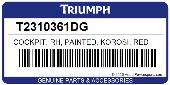 Triumph T2310361DG Cockpit, Rh, Painted, Korosi, Red