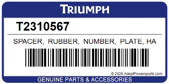 Triumph T2310567 Spacer, Rubber, Number, Plate, Hanger