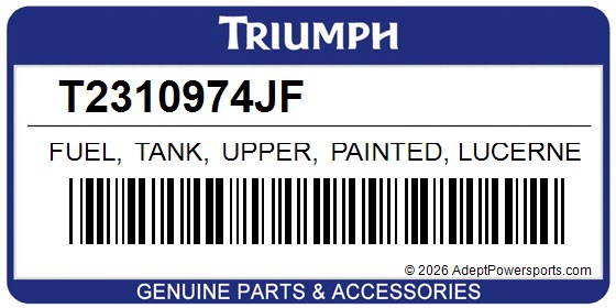 Triumph T2310974JF Fuel, Tank, Upper, Painted, Lucerne, Blue