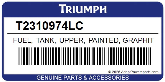 Triumph T2310974LC Fuel, Tank, Upper, Painted, Graphite