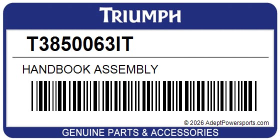 Triumph T3850063IT Handbook Assembly