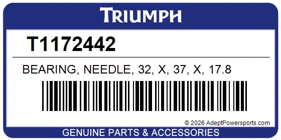 Triumph T1172442 Bearing, Needle, 32, X, 37, X, 17.8