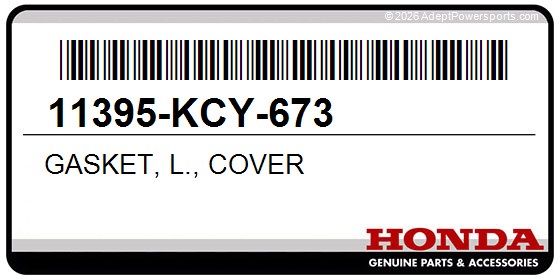 Honda 11395-KCY-673 Gasket, L., Cover