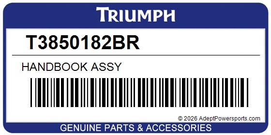 Triumph T3850182BR Handbook Assy