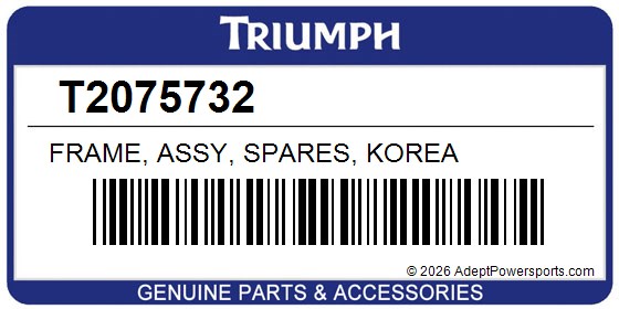 Triumph T2075732 Frame, Assy, Spares, Korea