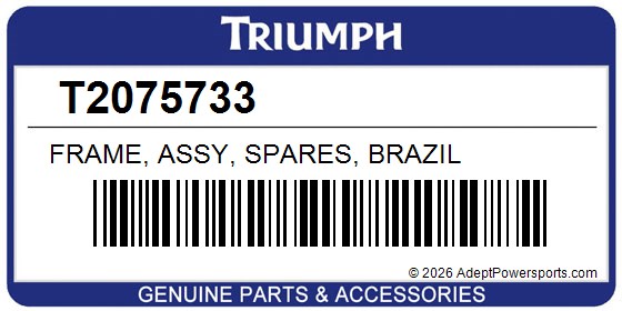 Triumph T2075733 Frame, Assy, Spares, Brazil