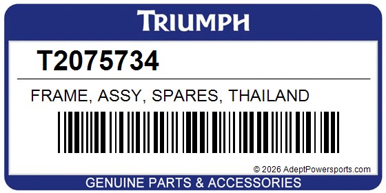 Triumph T2075734 Frame, Assy, Spares, Thailand