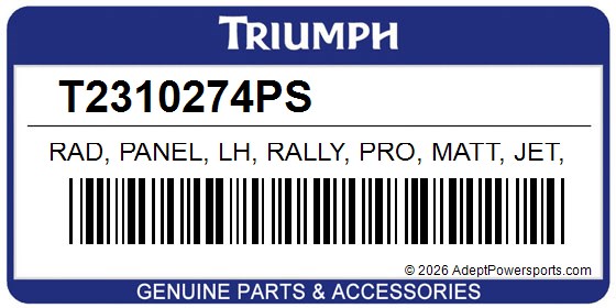 Triumph T2310274PS Rad, Panel, Lh, Rally, Pro, Matt, Jet, Black