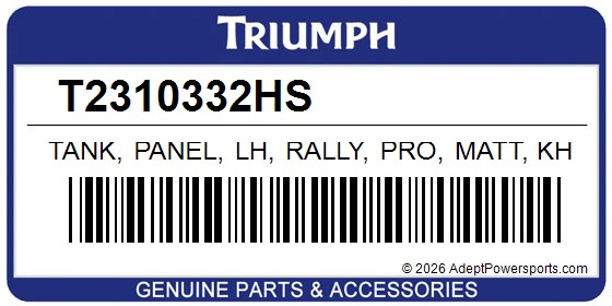 Triumph T2310332HS Tank, Panel, Lh, Rally, Pro, Matt, Khaki