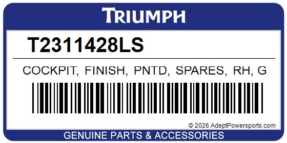 Triumph T2311428LS Cockpit, Finish, Pntd, Spares, Rh, Graphite