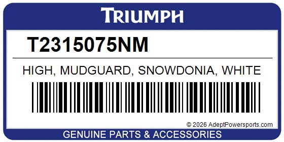 Triumph T2315075NM High, Mudguard, Snowdonia, White