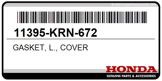 Honda 11395-KRN-672 Gasket, L., Cover