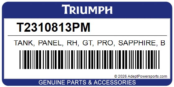 Triumph T2310813PM Tank, Panel, Rh, Gt, Pro, Sapphire, Black