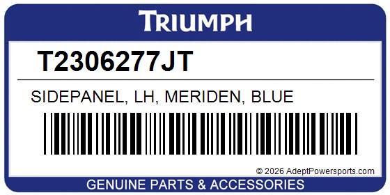 Triumph T2306277JT Sidepanel, Lh, Meriden, Blue