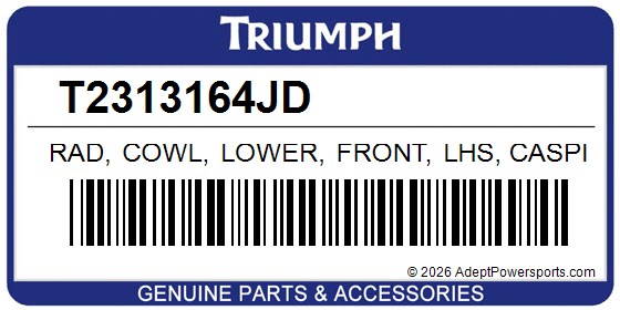 Triumph T2313164JD Rad, Cowl, Lower, Front, Lhs, Caspian, Blue
