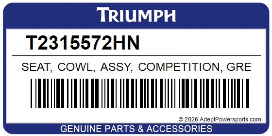 Triumph T2315572HN Seat, Cowl, Assy, Competition, Green