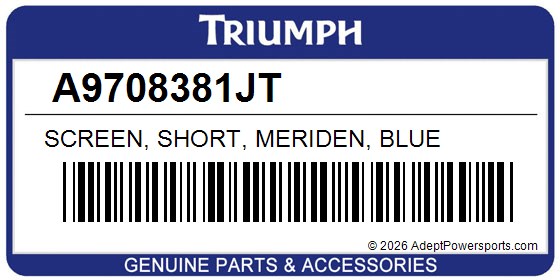 Triumph A9708381JT Screen, Short, Meriden, Blue