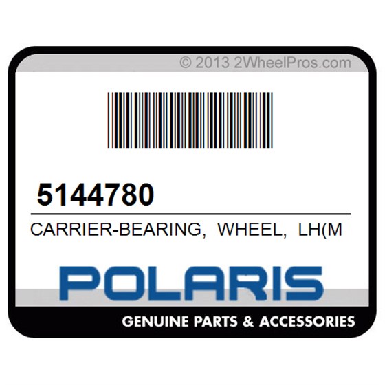 Polaris 5144780 Carrier-Bearing, Wheel, Lh(Mach)