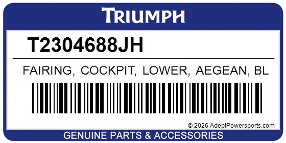 Triumph T2304688JH Fairing, Cockpit, Lower, Aegean, Blue