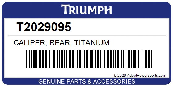 Triumph T2029095 Caliper, Rear, Titanium