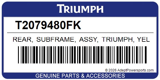 Triumph T2079480FK Rear, Subframe, Assy, Triumph, Yellow