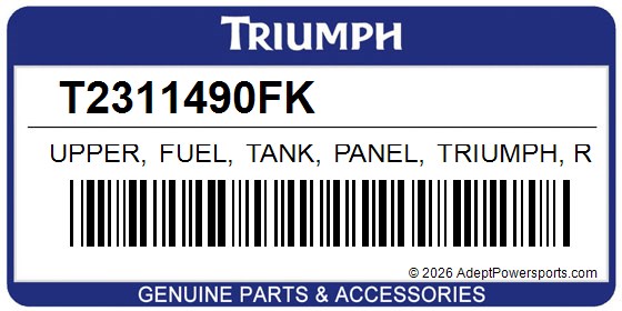 Triumph T2311490FK Upper, Fuel, Tank, Panel, Triumph, Racing, Yellow