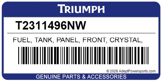 Triumph T2311496NW Fuel, Tank, Panel, Front, Crystal, White