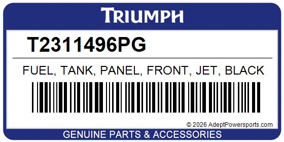 Triumph T2311496PG Fuel, Tank, Panel, Front, Jet, Black