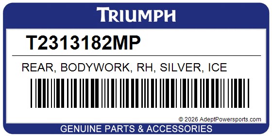 Triumph T2313182MP Rear, Bodywork, Rh, Silver, Ice