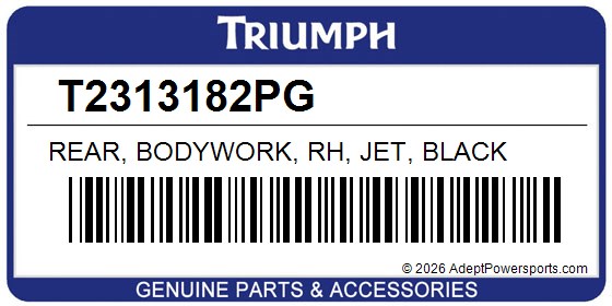 Triumph T2313182PG Rear, Bodywork, Rh, Jet, Black
