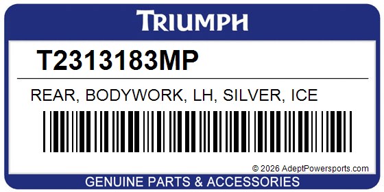 Triumph T2313183MP Rear, Bodywork, Lh, Silver, Ice